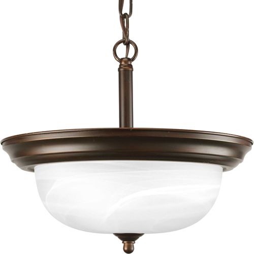Main product image of 2 Light Dome Glass 13-1/4" Semi Flush Convertible