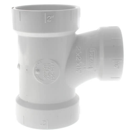 2" x 2" x 1-1/2" PVC DWV Sanitary Tee
