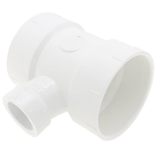 Main product image of 4" x 4" x 1-1/2" PVC DWV Reducing Sanitary Tee