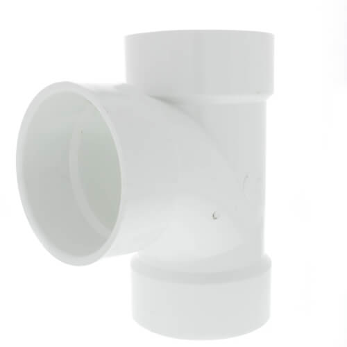 Main product image of 4" PVC DWV Sanitary Tee w/ 2" Left Side Inlet