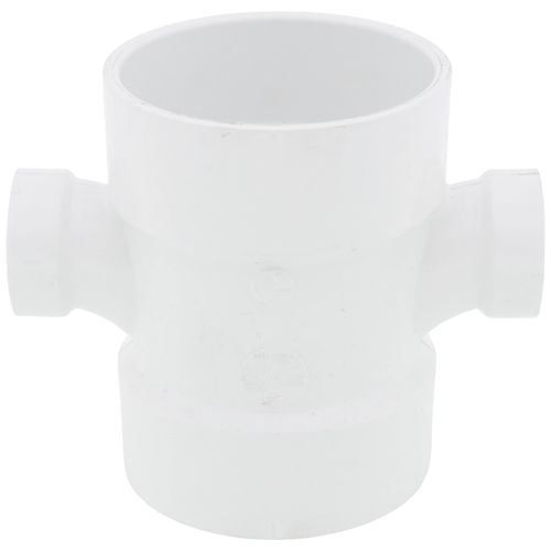 Main product image of 4" x 1-1/2" PVC DWV Double Sanitary Tee