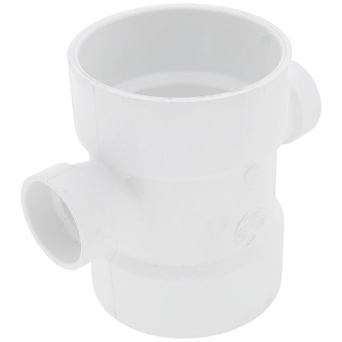 Main product image of 4" x 1-1/2" PVC DWV Double Sanitary Tee