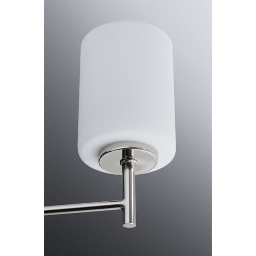 Main product image of Replay 5 Light Brushed Nickel Etched Glass Modern Chandelier Light