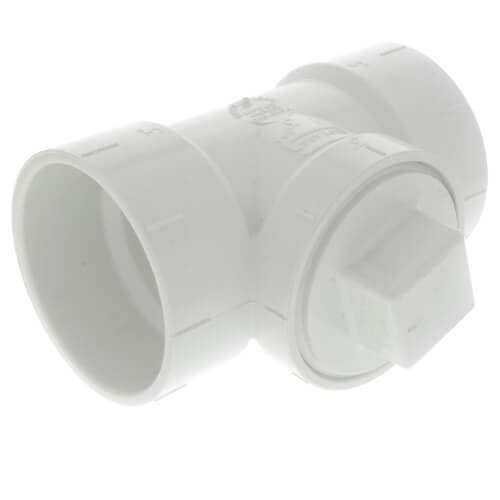 3" PVC DWV Cleanout Tee w/ Standard Plug