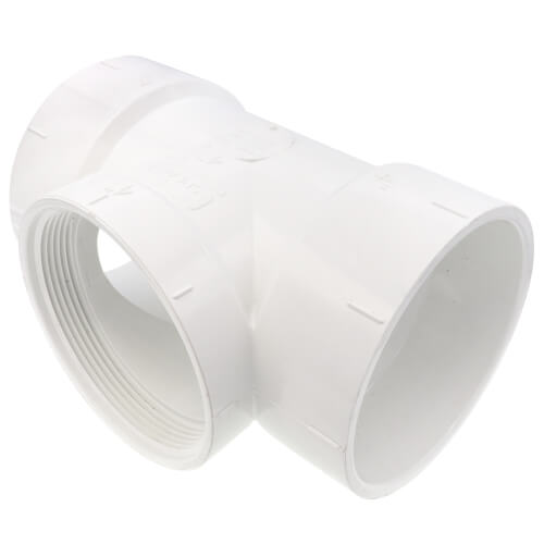 4" PVC DWV Flush Cleanout Tee
