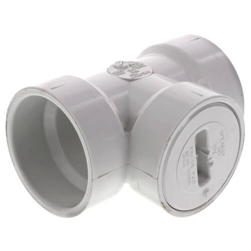 1-1/2" PVC DWV Flush Cleanout Tee w/ Cleanout Plug