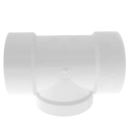 4" PVC DWV Flush Cleanout Tee w/ Cleanout Plug