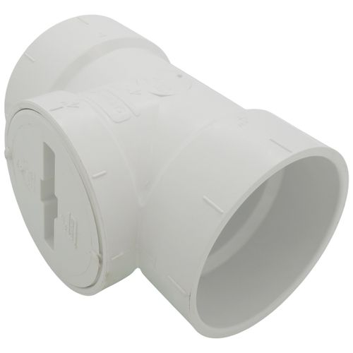 Main product image of 4" PVC DWV Flush Cleanout Tee w/ Cleanout Plug