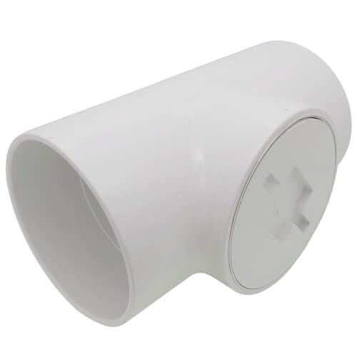 6" PVC DWV Flush Cleanout Tee w/ Cleanout Plug