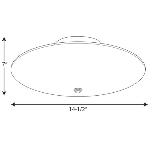 Main product image of 14-1/2" Round Glass 3 Light Close-to-Ceiling