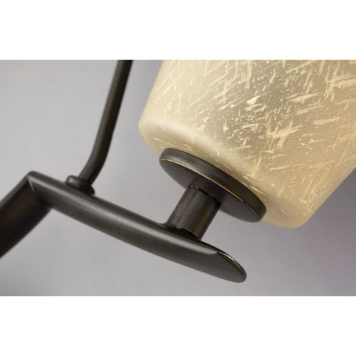 Main product image of Bravo 5 Light Brushed Nickel Etched Glass Modern Chandelier Light
