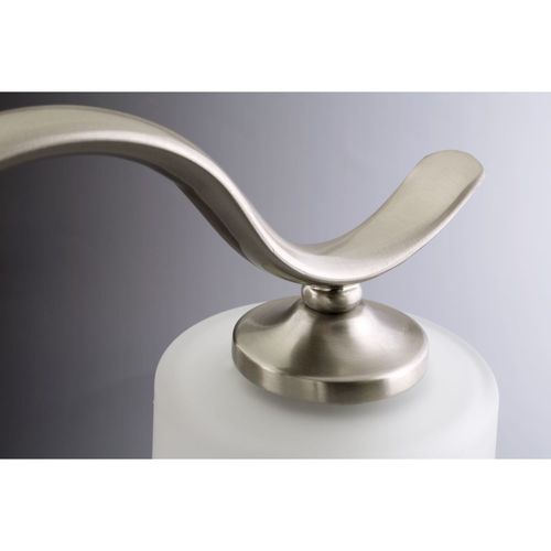 Main product image of Inspire 5 Light Brushed Nickel Off-White Linen Shade Traditional Chandelier Light