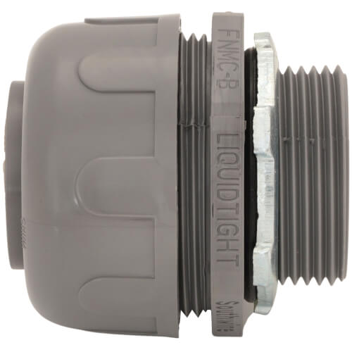 Main product image of 1-1/4" Nylon Liquid Tight Straight Connector (Gray)