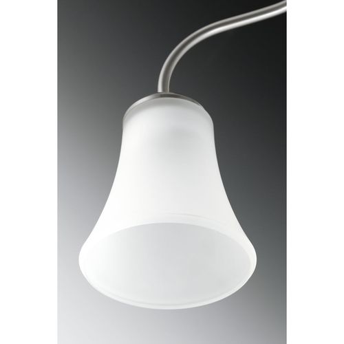 Main product image of Classic 5 Light Brushed Nickel Etched Glass Traditional Chandelier Light