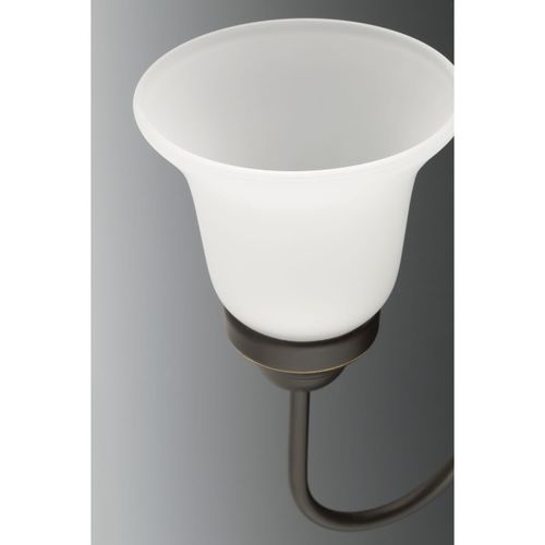 Main product image of Classic 5 Light Brushed Nickel Etched Glass Traditional Chandelier Light