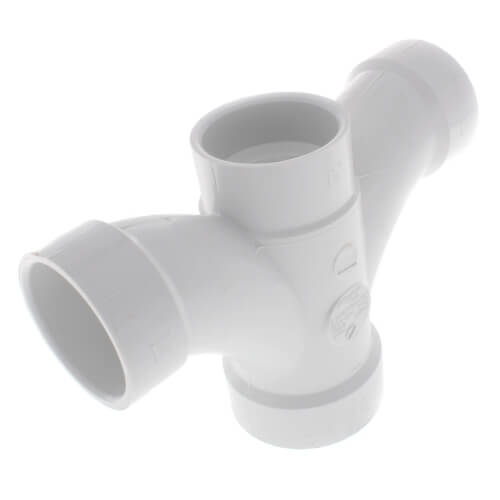 P500241 P500241 2" x 11/2" x 11/2" x 11/2" PVC DWV Double Fixture Fitting