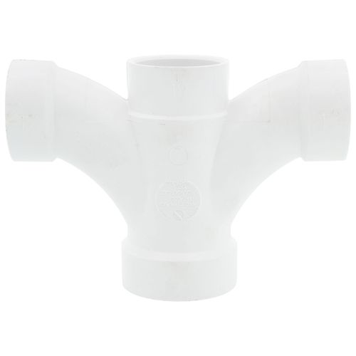 Main product image of 2" x 1-1/2" x 1-1/2" x 1-1/2" PVC DWV Double Fixture Fitting