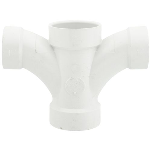 Main product image of 2" x 2" x 1-1/2" x 1-1/2" PVC DWV Double Fixture Fitting