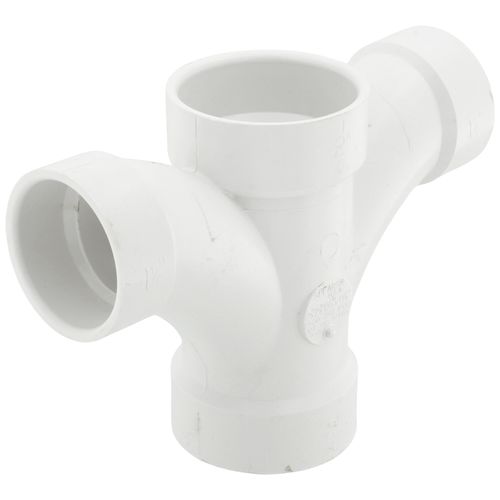 Main product image of 2" x 2" x 1-1/2" x 1-1/2" PVC DWV Double Fixture Fitting