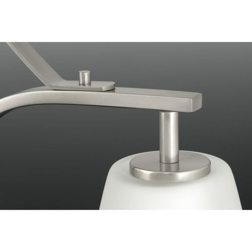 Main product image of Leap 1 Light Brushed Nickel Etched Glass Modern Pendant Light