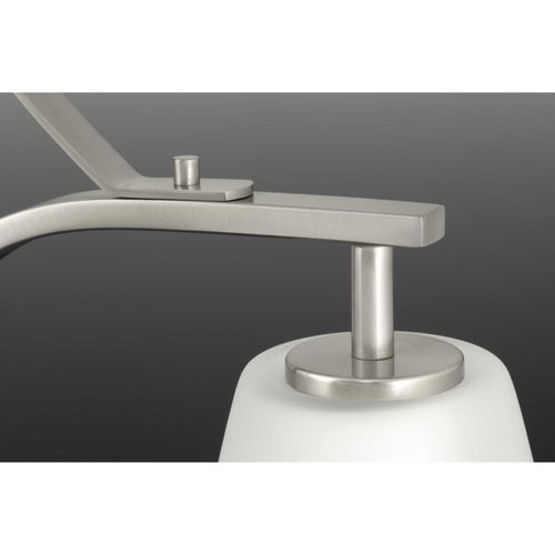Main product image of Leap 1 Light Brushed Nickel Etched Glass Modern Pendant Light