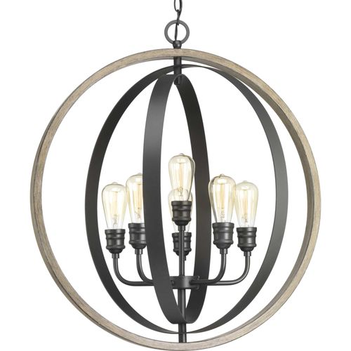 Main product image of Conestee 6 Light Graphite Farmhouse Pendant Light