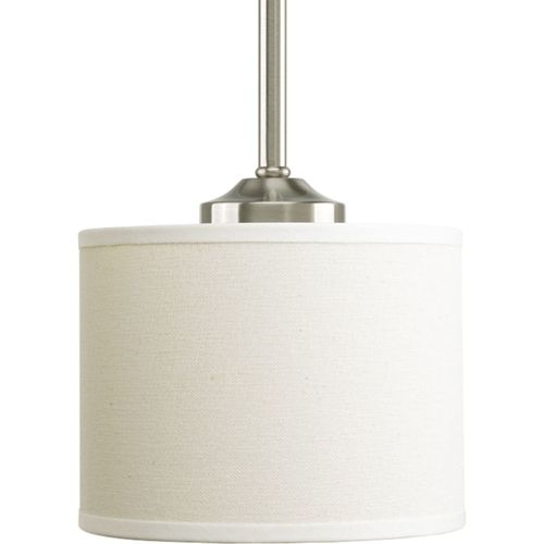 Main product image of Inspire 1 Light Brushed Nickel Off-white Shade Traditional Mini-Pendant Light