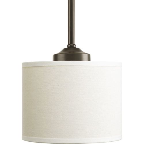 Main product image of Inspire 1 Light Brushed Nickel Off-white Shade Traditional Mini-Pendant Light