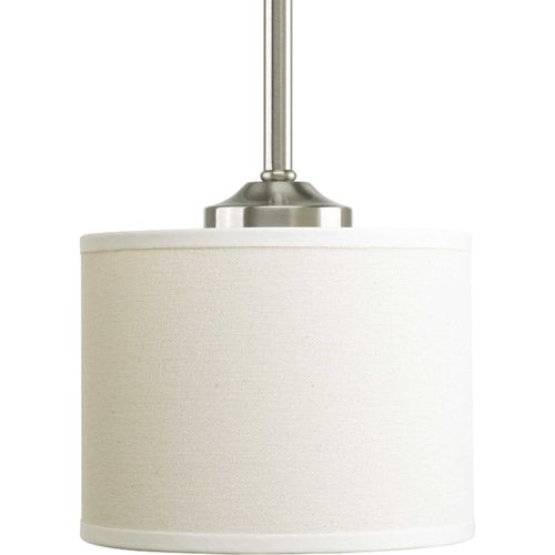 Main product image of Inspire 1 Light Brushed Nickel Off-white Shade Traditional Mini-Pendant Light