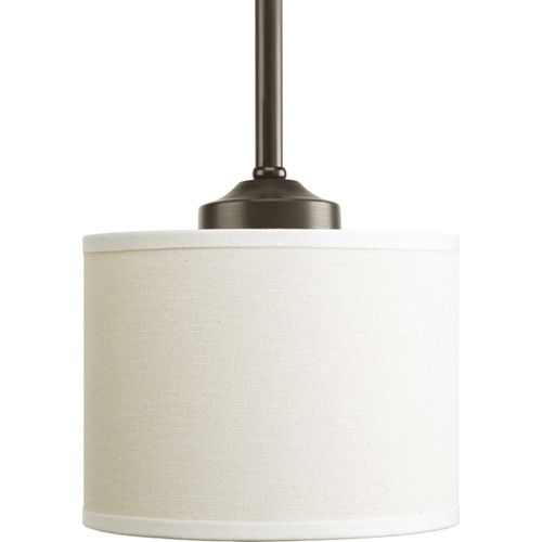 Main product image of Inspire 1 Light Brushed Nickel Off-white Shade Traditional Mini-Pendant Light