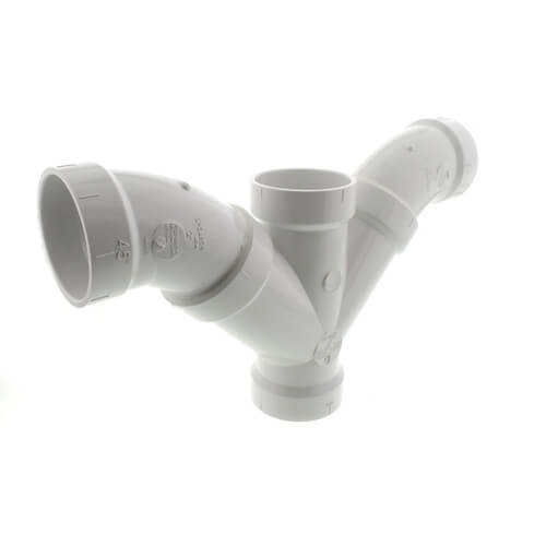 Main product image of 2" PVC DWV Double Wye and 45° Elbow Combo