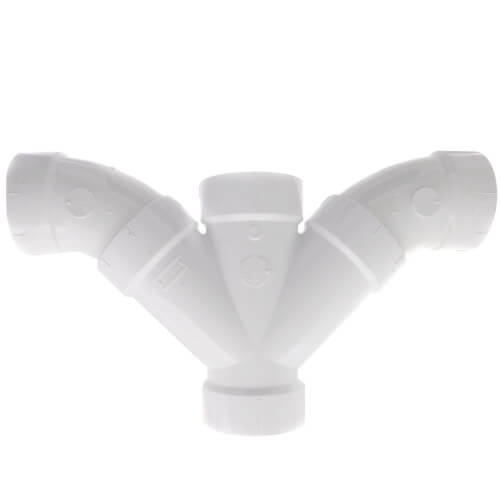 Main product image of 4" PVC DWV Double Wye and 45° Elbow Combo