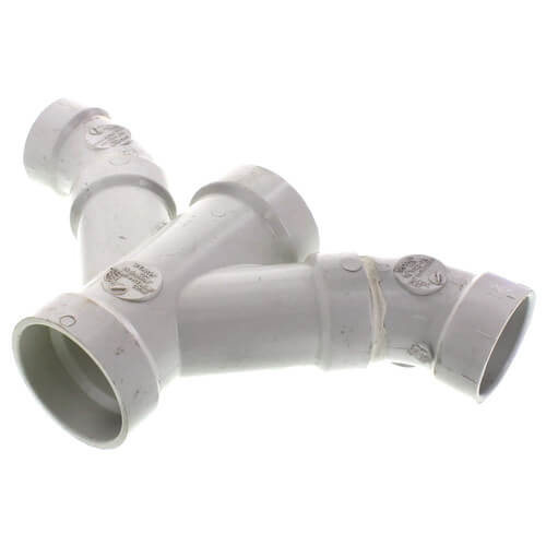 Main product image of 2" x 2" x 1-1/2" x 1-1/2" PVC DWV Double Wye and 45° Elbow Combo