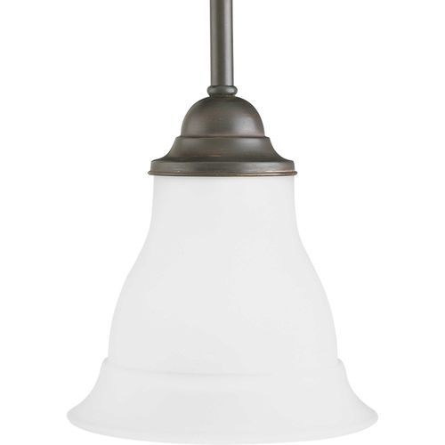 Main product image of Trinity 1 Light Antique Bronze Etched Glass Traditional Mini-Pendant Light