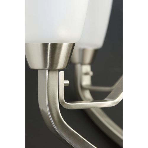 Main product image of Wisten 1 Light Brushed Nickel Etched Glass Modern Mini-Pendant Light