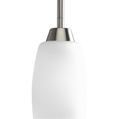 Main product image of Wisten 1 Light Brushed Nickel Etched Glass Modern Mini-Pendant Light