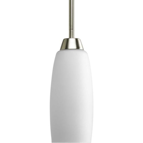 Main product image of Wisten 1 Light Brushed Nickel Etched Glass Modern Mini-Pendant Light