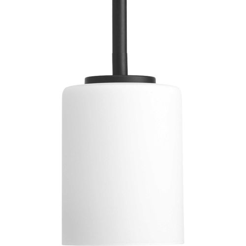 Main product image of Replay 1 Light Textured Black Etched White Glass Modern Mini-Pendant Light
