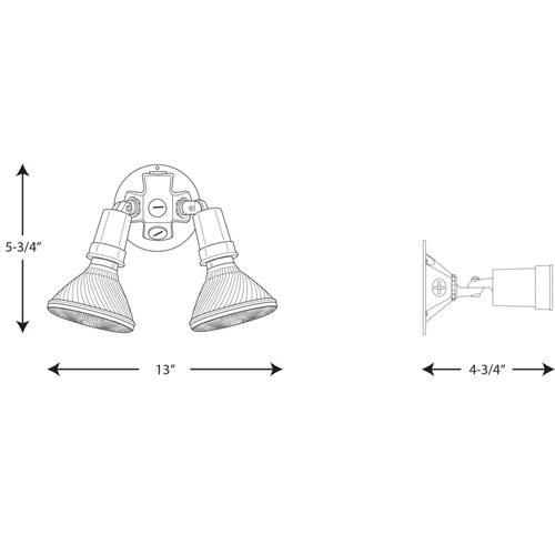 Main product image of 2 Light Adjustable Swivel Flood Light