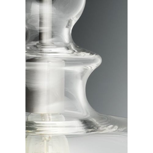 Main product image of Staunton 1 Light Brushed Nickel Clear Glass Global Pendant Light