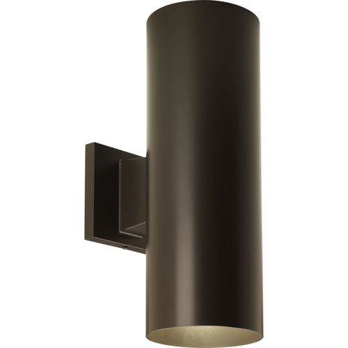 Main product image of 5" Cylinder 2 Light Black Up/Down Modern Outdoor Wall Light