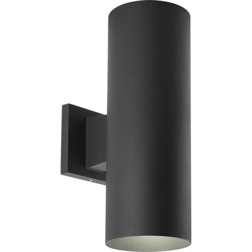 Main product image of 5" Cylinder 2 Light Black Up/Down Modern Outdoor Wall Light