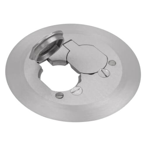Main product image of 5-3/4" Dia. One-Piece Aluminum Carpet Plate for Flush Service Floor Boxes