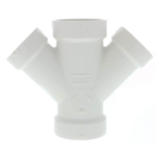 2" x 1-1/2" PVC DWV Double Wye