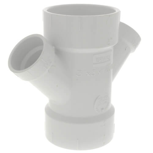 Main product image of 3" x 1-1/2" PVC DWV Double Wye
