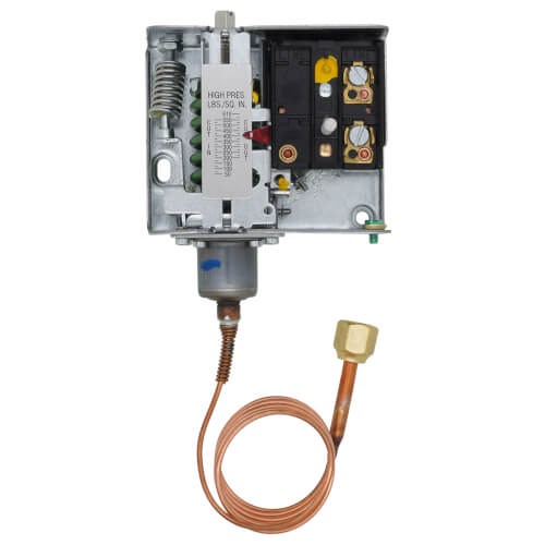 Main product image of SPST High Pressure Control, Manual Reset w/ 36" Capillary, 200/610 psig