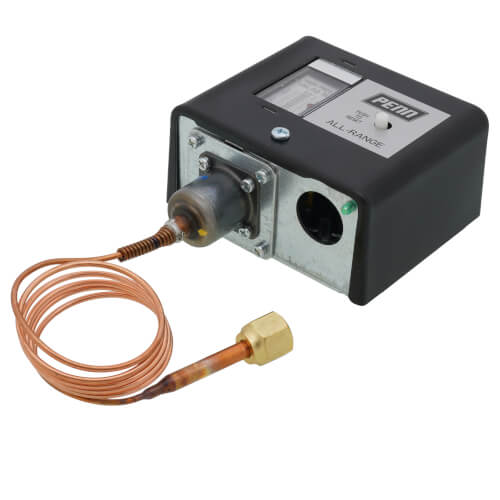 Main product image of SPST High Pressure Control, Manual Reset w/ 36" Capillary, 200/610 psig