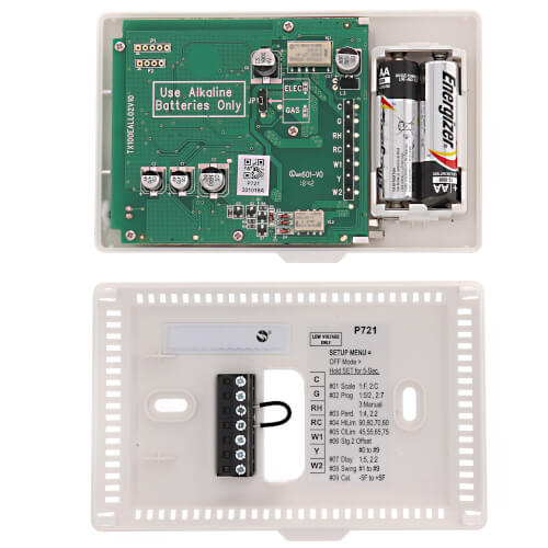 Main product image of 7 Day, 5/2-day Programming or Non-Programmable Thermostat, Horizontal Mount (2 Heat - 1 Cool)