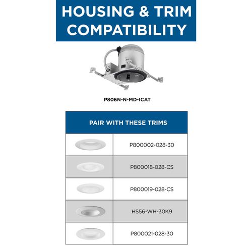 Main product image of 6" Recessed New Construction Housing Air-Tight IC Housing