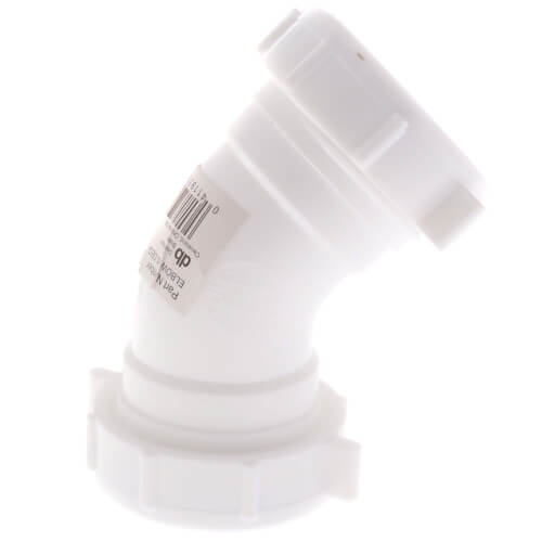 1-1/2" x 1-1/2" 45° Double Slip Joint Elbow - White